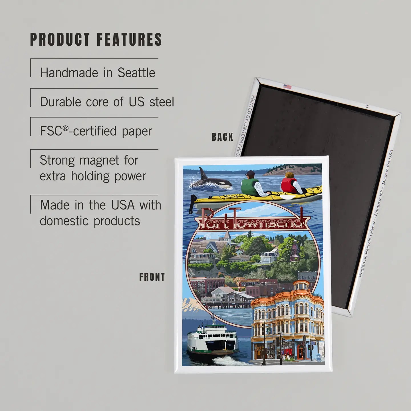 Port Townsend, Washington Montage Scenes Magnet