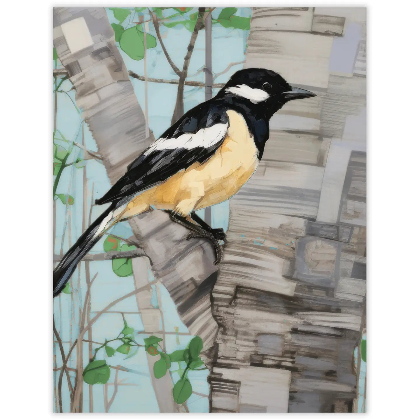 Magpie Bird Card