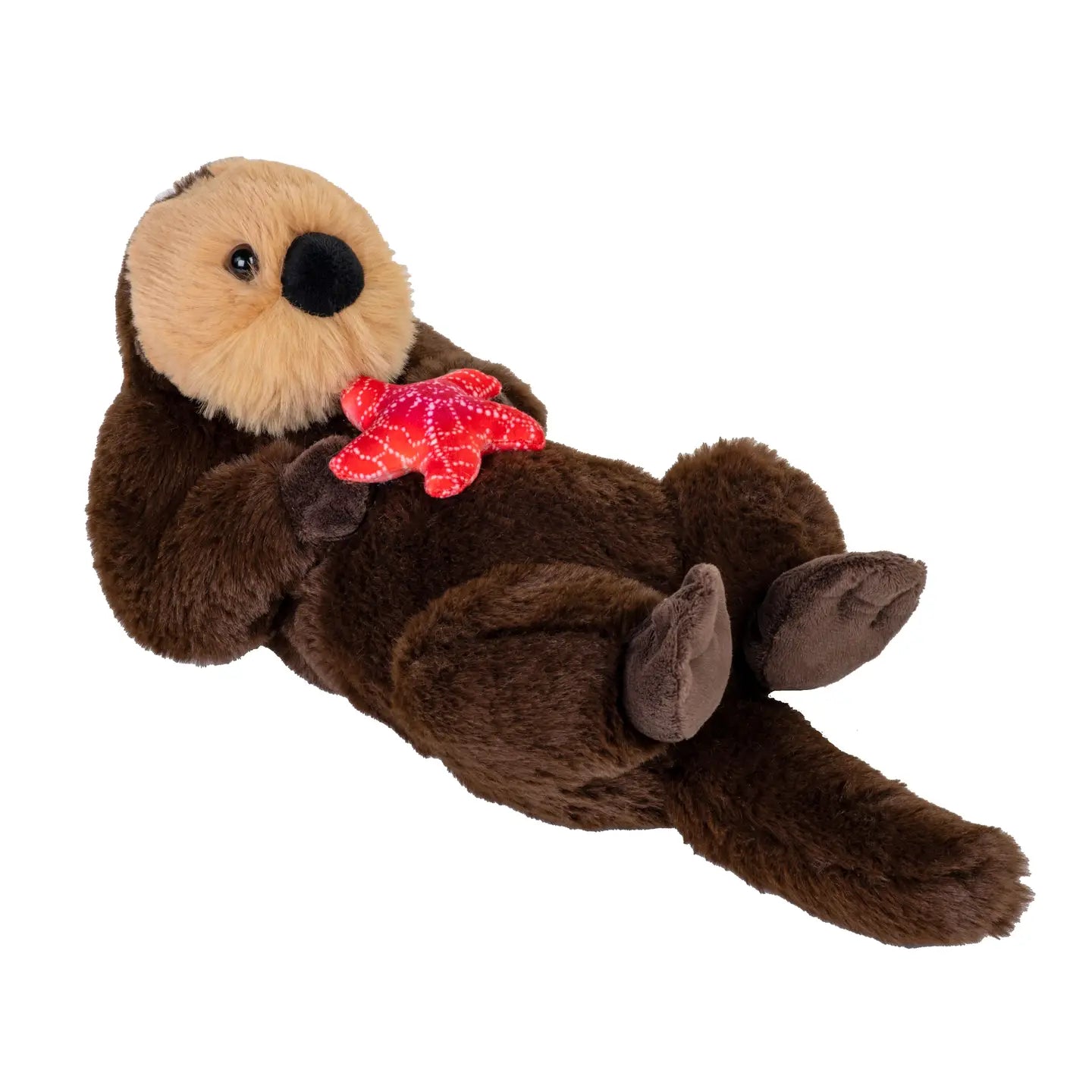 Earthkins Mini Sea Otter Stuffed Animal 15" (Red)