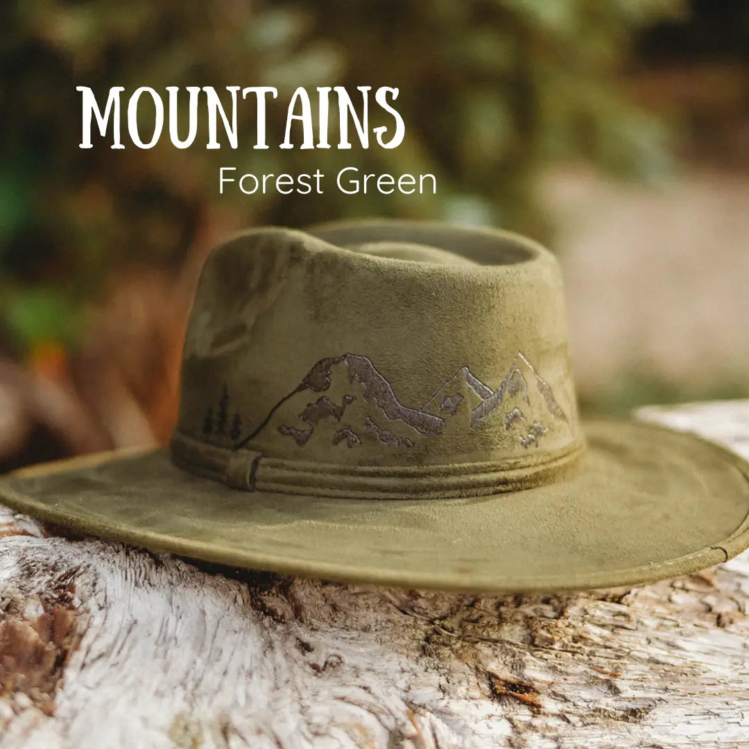 Woodburnt rancher Hat Teak Rancher - Wool Felt Fedora Hat (Brown) | Lack of Color [US] main image 4
