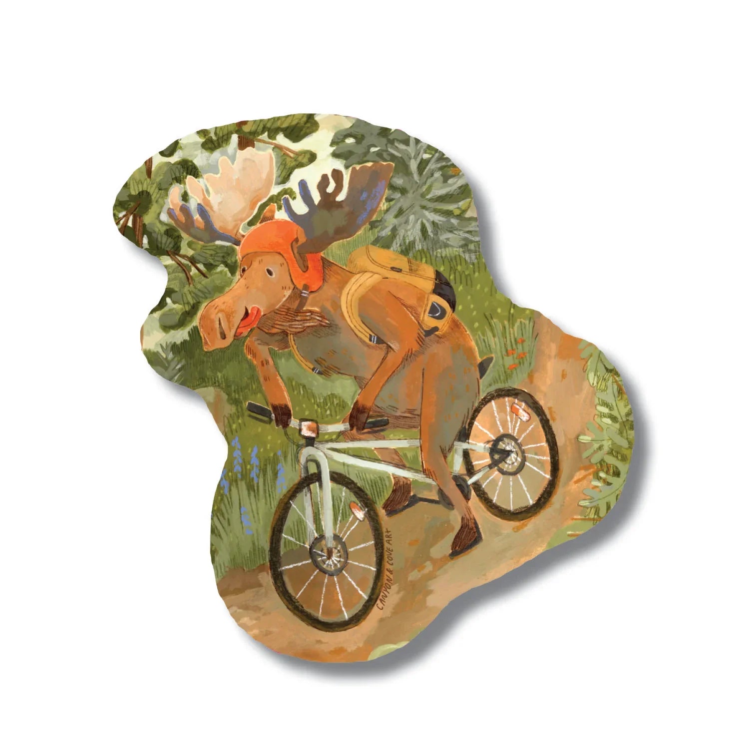 Mt Biking Moose Stickder