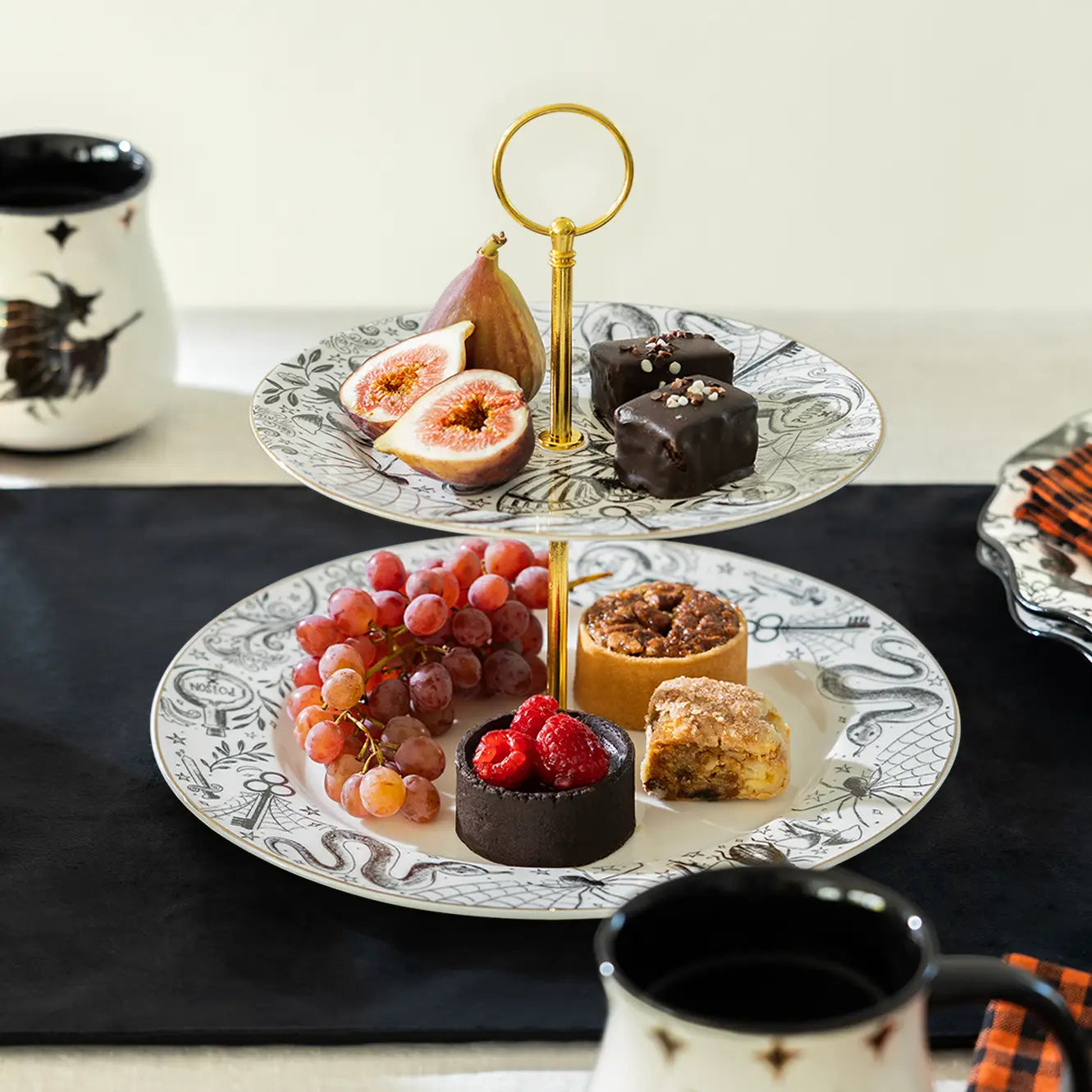 Mystic Web Fine Porcelain 2 Tier Server