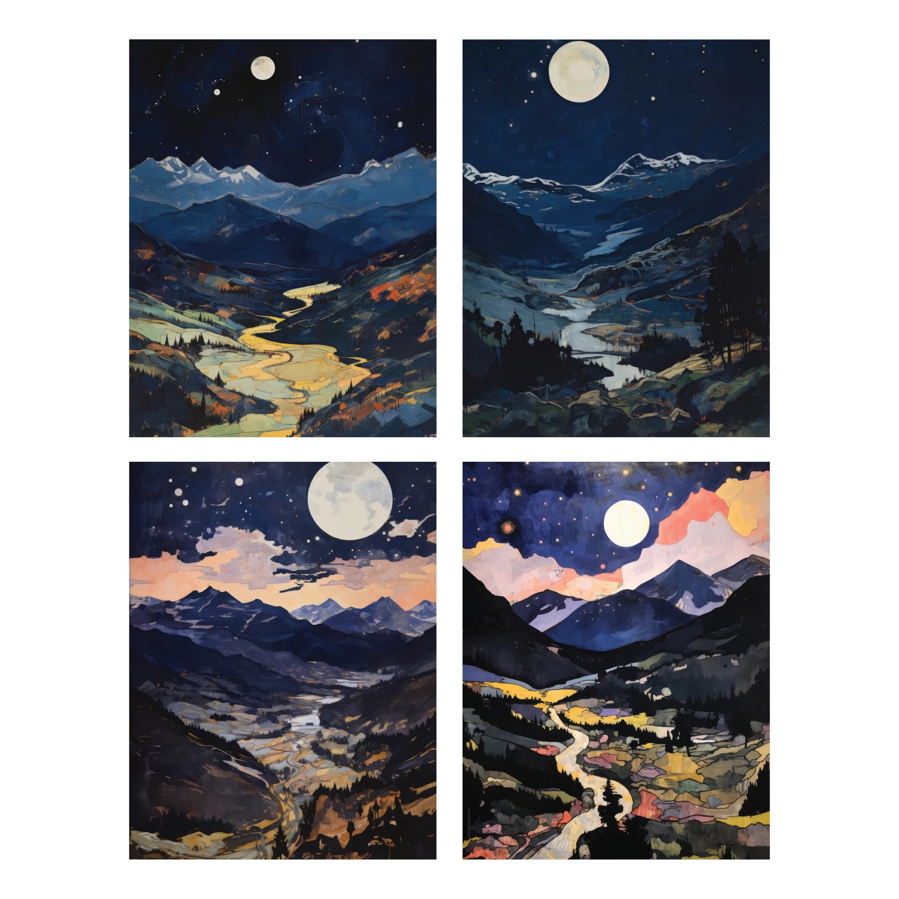 Night Mountains Notecard Box Set