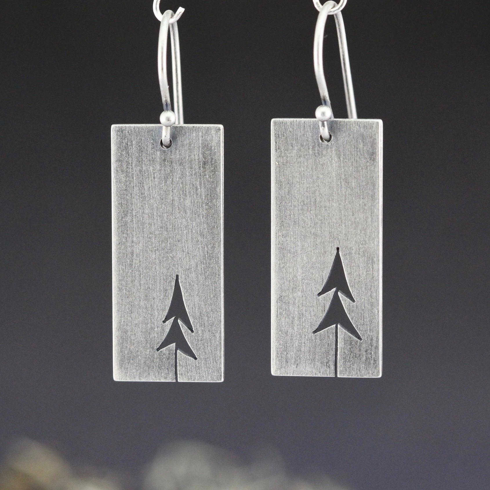 Open Pines Square Earrings
