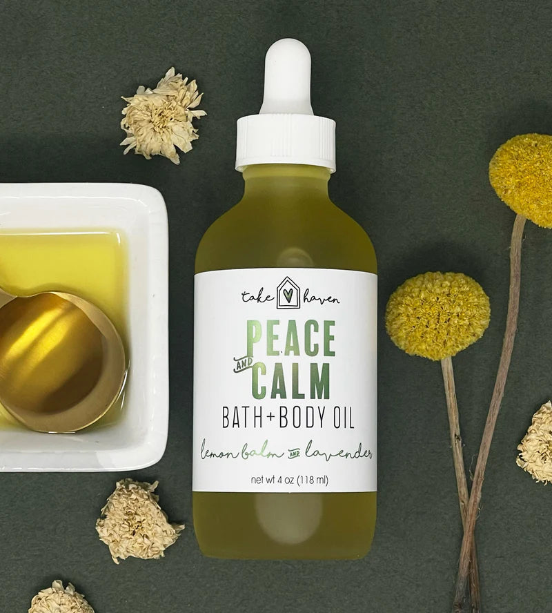 4 oz Peace and Calm Bath + Body Oil