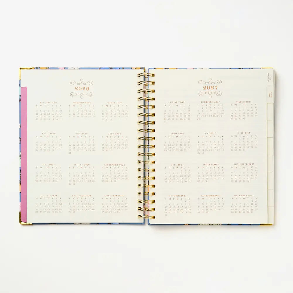 2027 Butterfly Toss 17-Month Weekly Large Spiral Planner