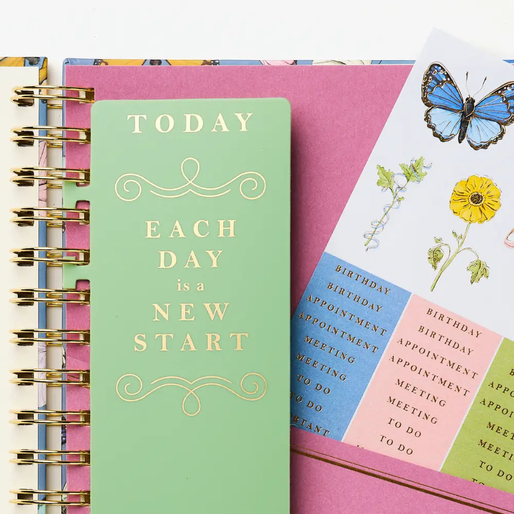 2027 Butterfly Toss 17-Month Weekly Large Spiral Planner