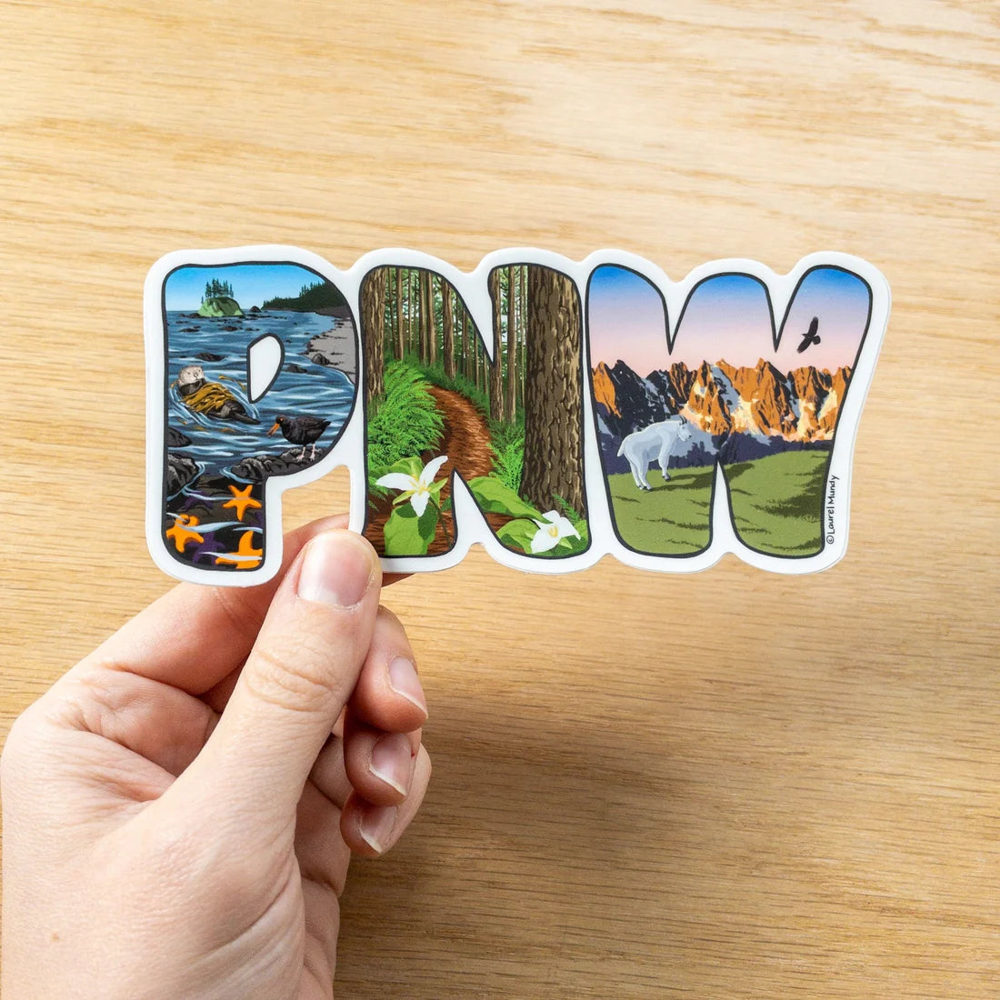 Pacific Northwest sticker PNW 5.5"X2.5" Large Vinyl Sticker