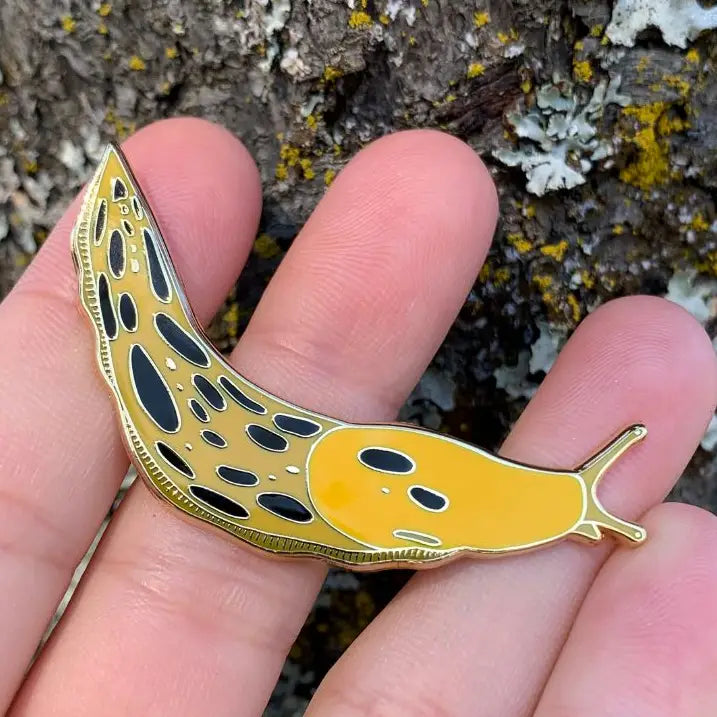 Pacific Banana Slug Enamel Pin - 25% To Charity