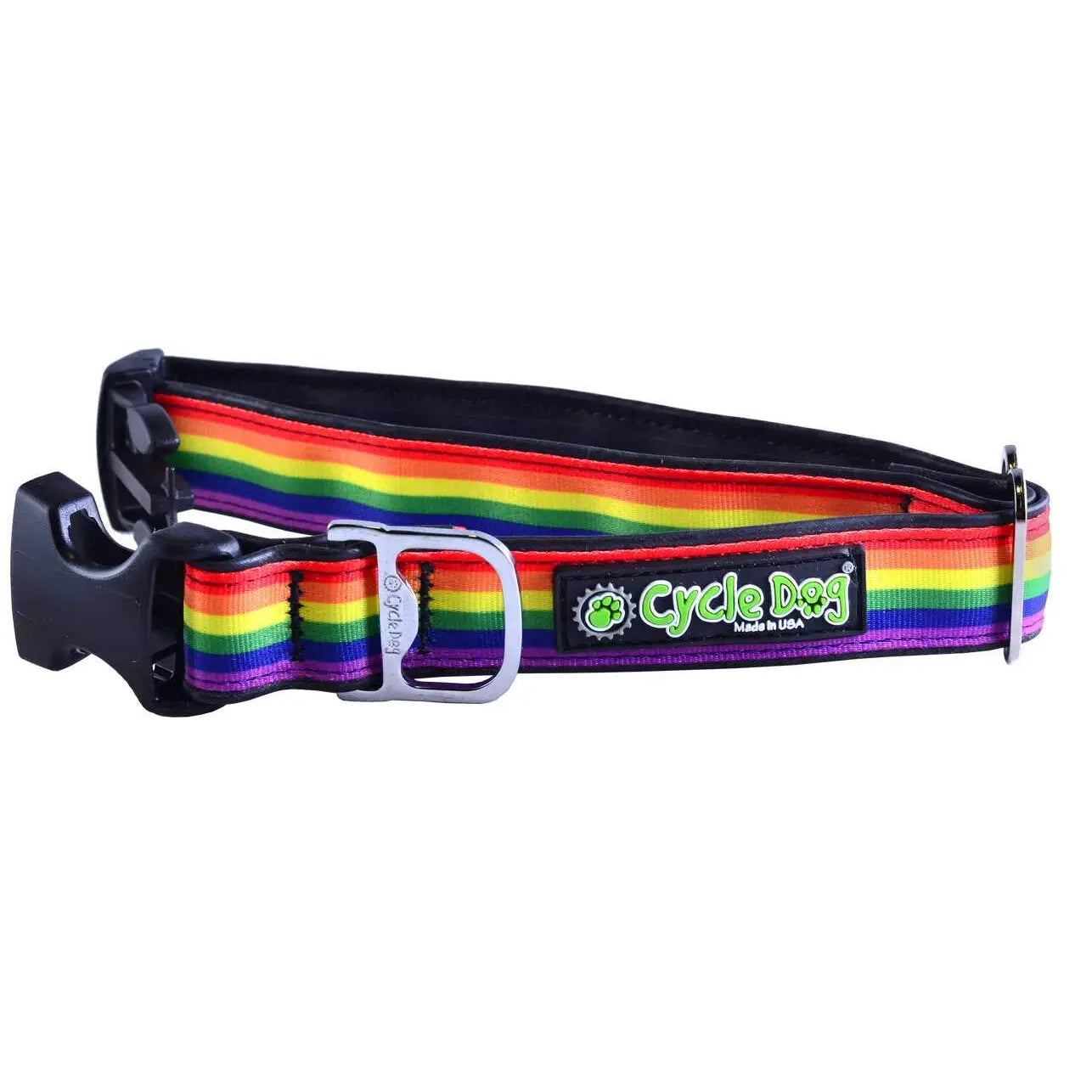 Rainbow Pride Dog Collar - Plastic Quick Release