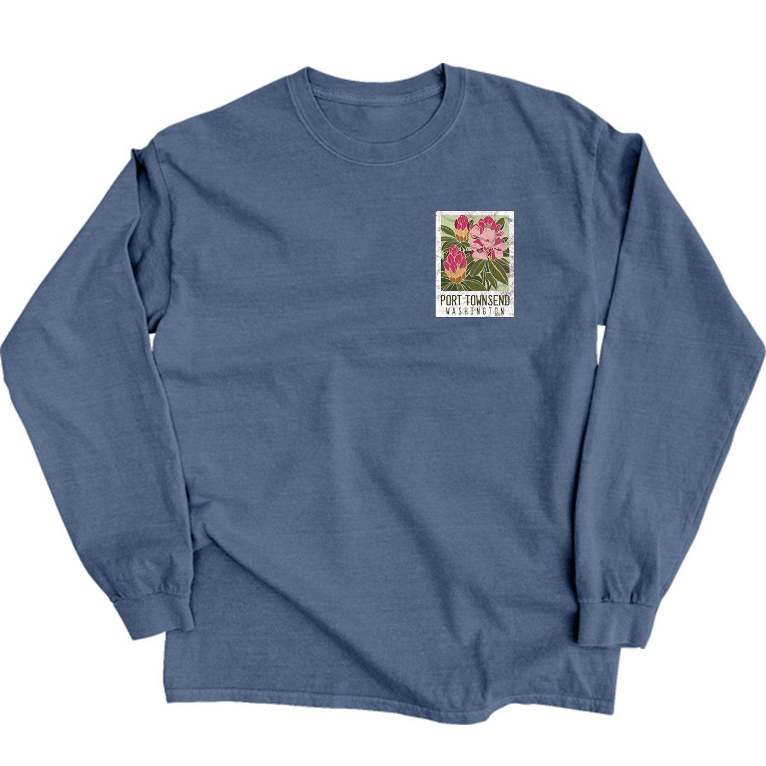 Port Townsend Rhododendron Long Sleeve Shirt | Blue Jean