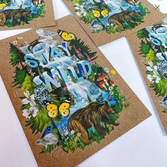 Stay Wild Kraft Paper Sticker
