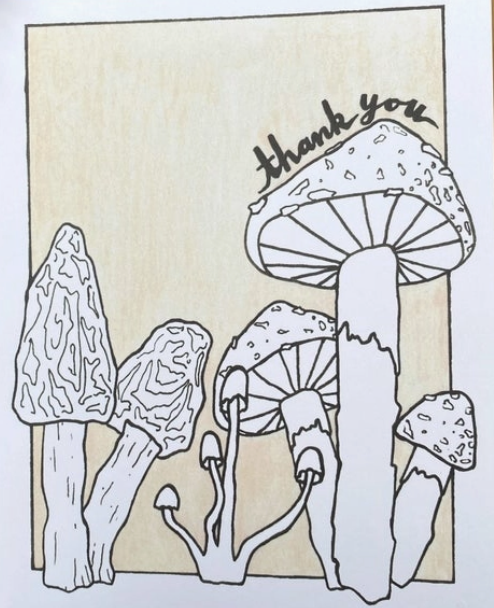Mushroom Thank You Card