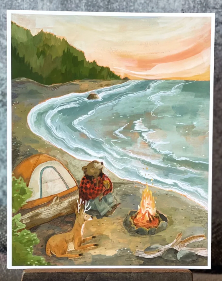 Beach Camping Print