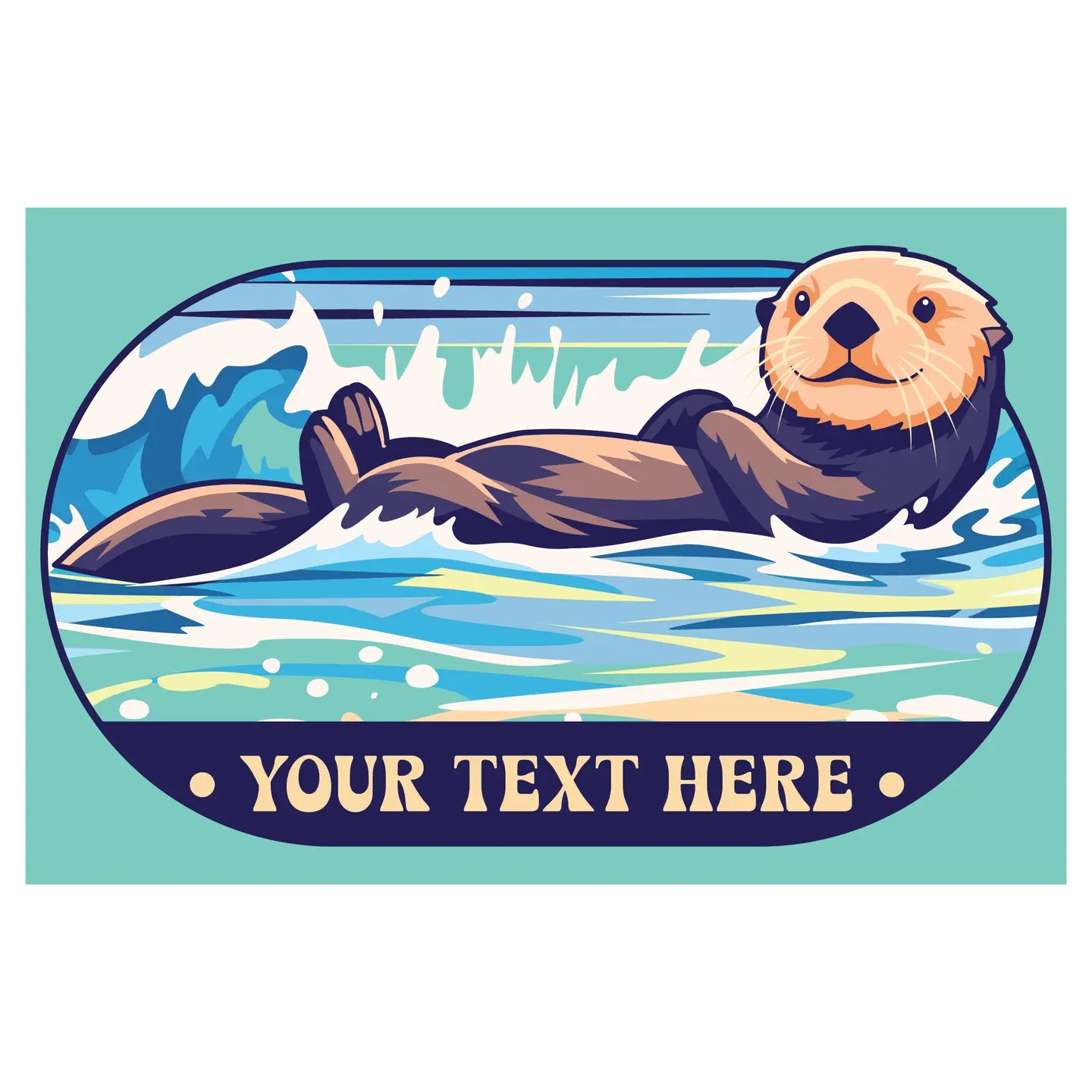 Sea Otter Badge Magnet