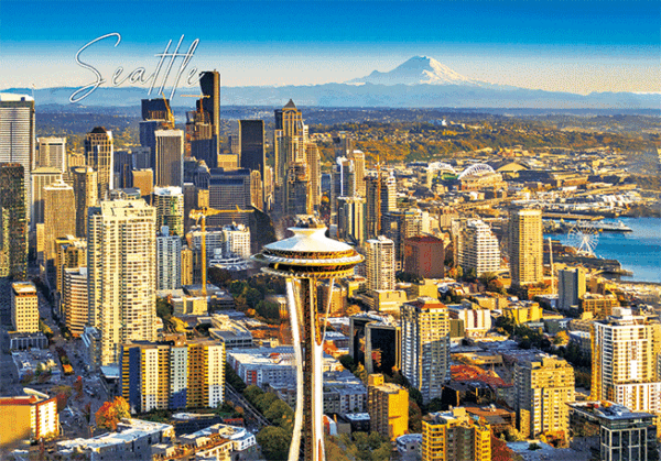Seattle Blue Sky Postcard