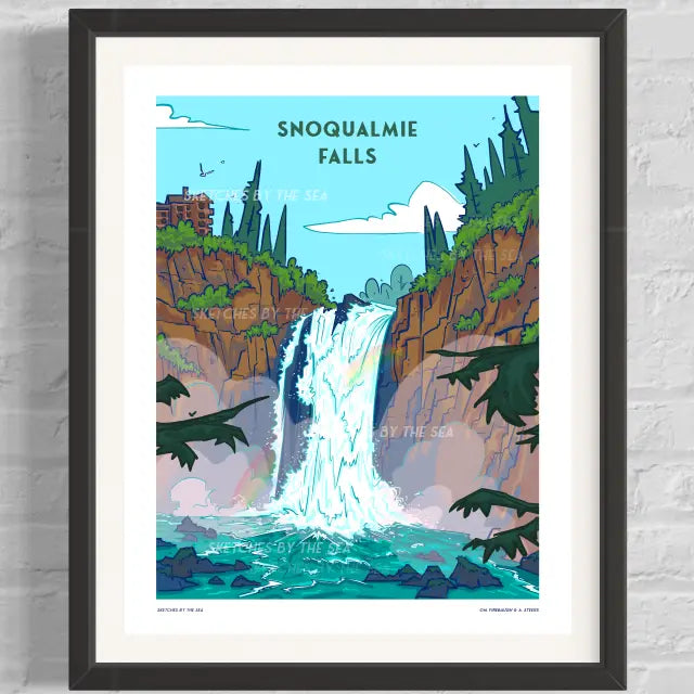 Snoqualmie Falls Travel Poster