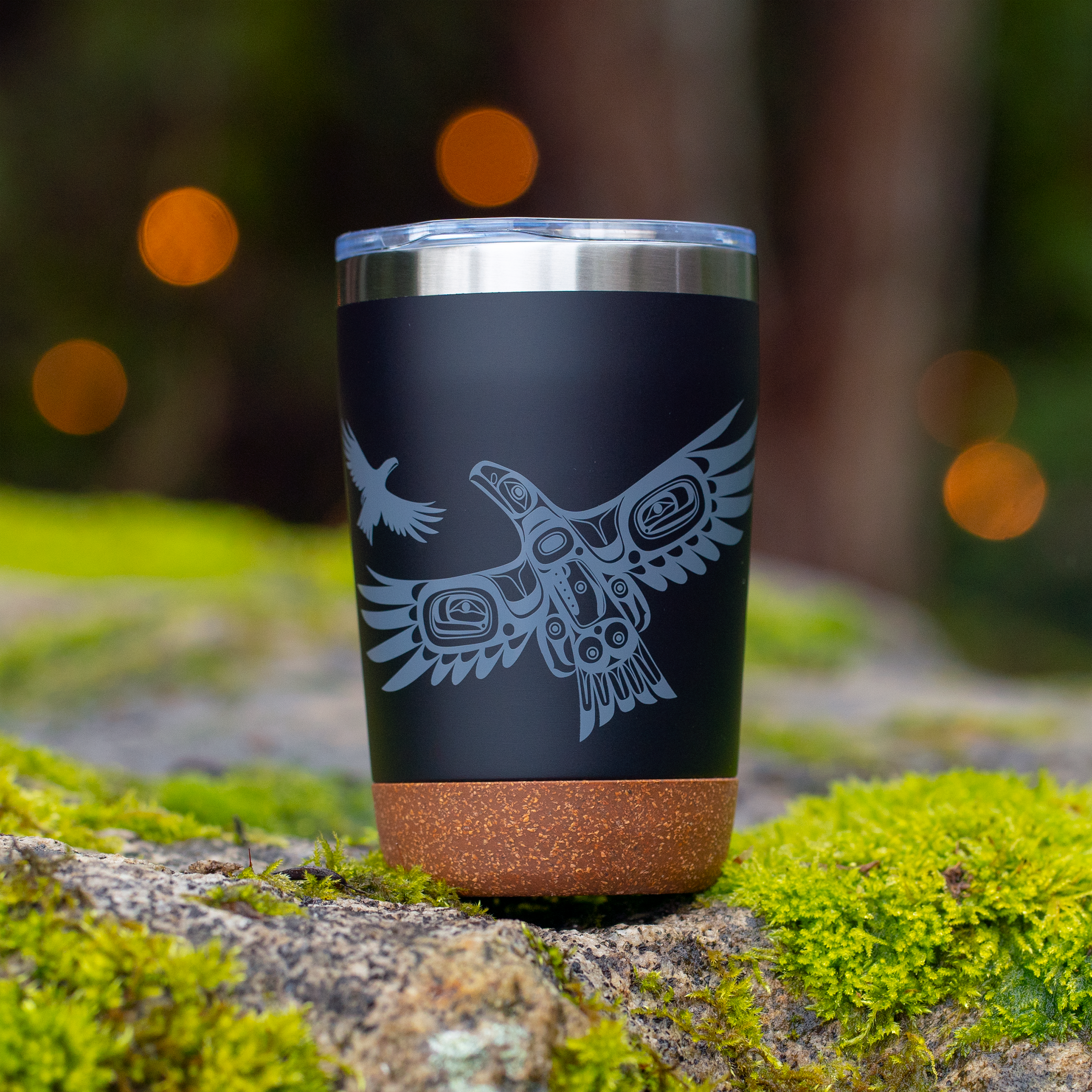 Cork Base Travel Mugs | Soaring Eagle