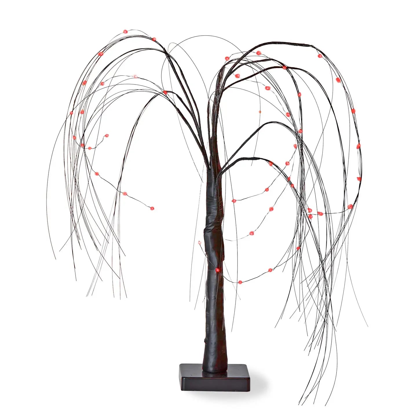 Spooky Weeping Willow Led Tree Black Plastic Halloween