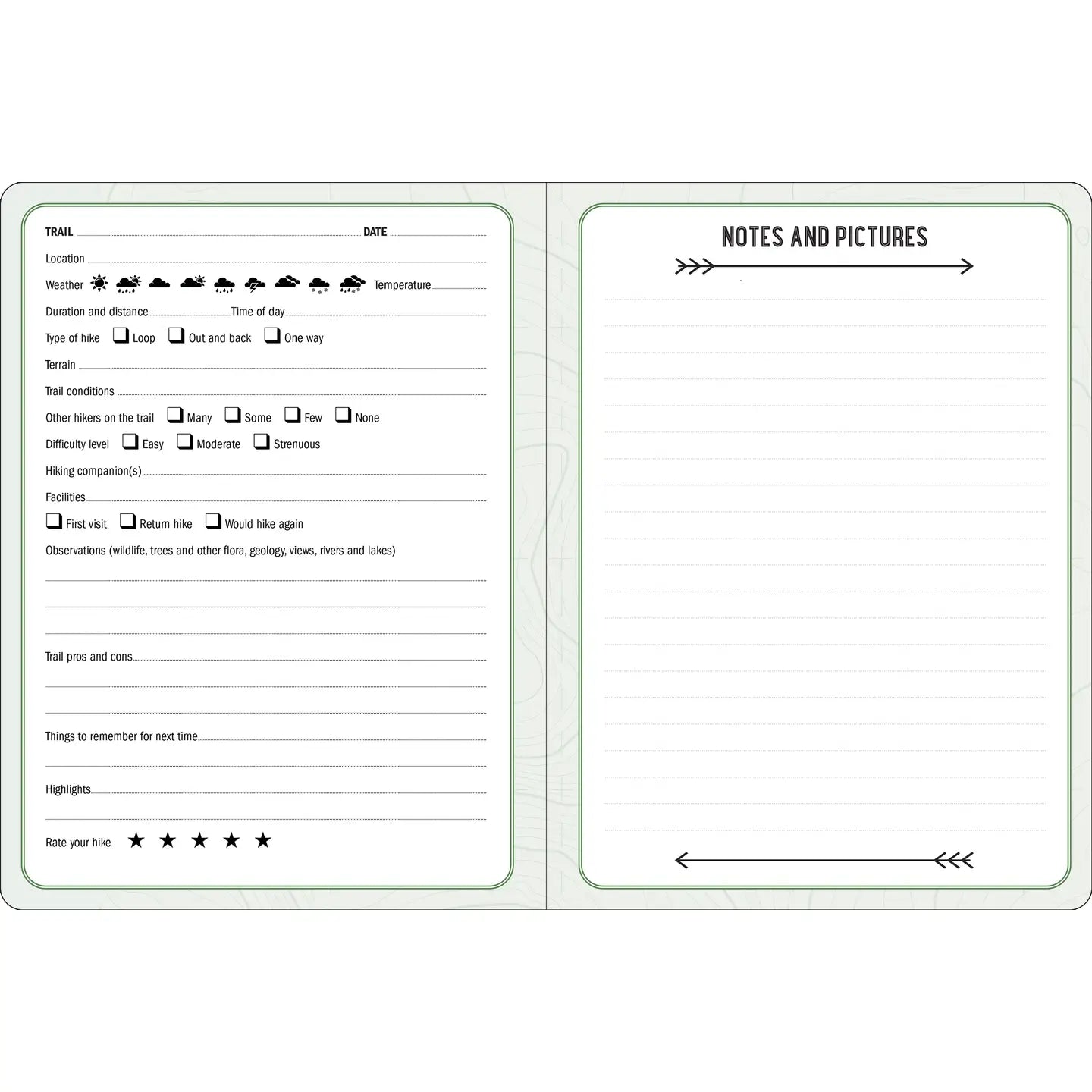 The Hiking Logbook: Record Your Adventures
