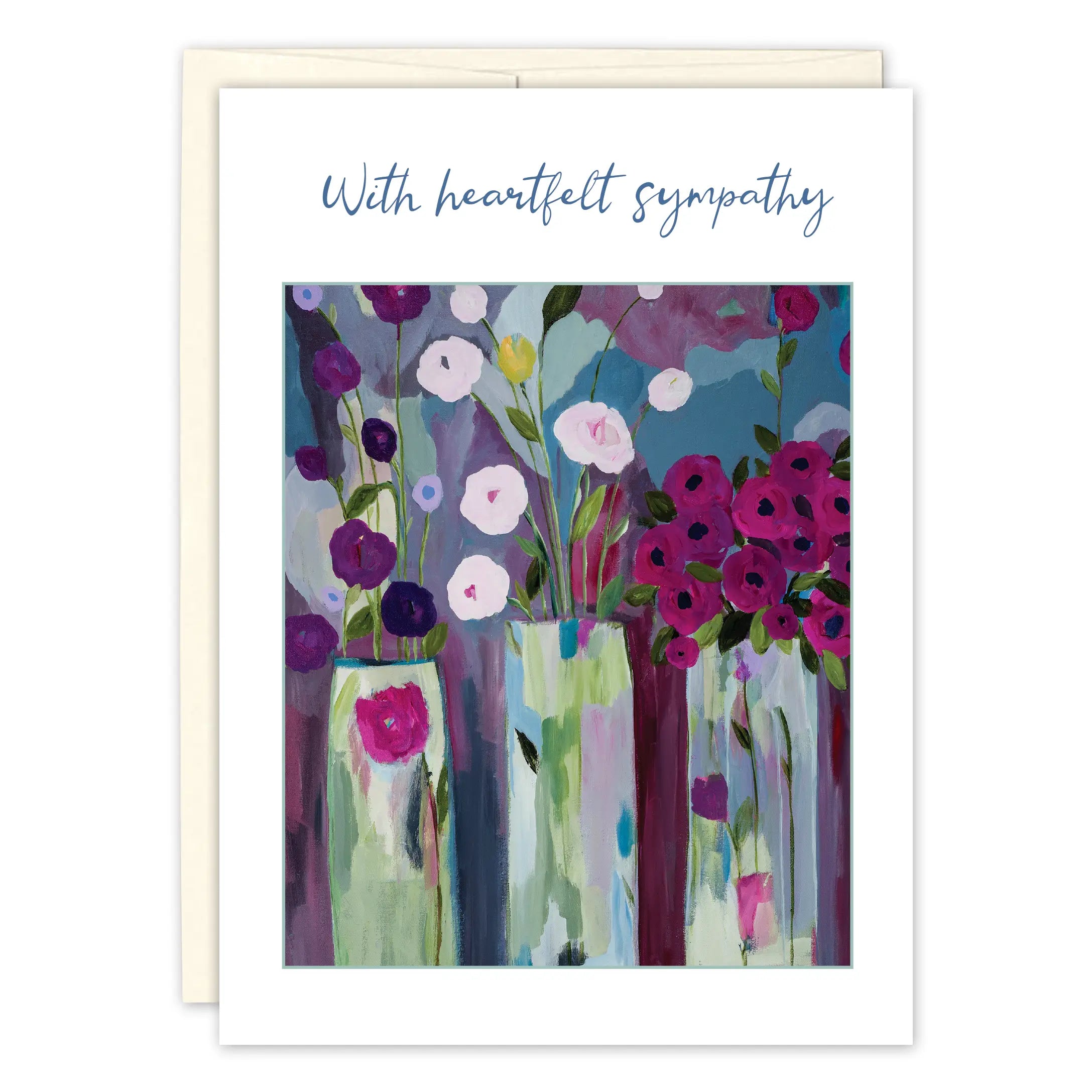 Three Vases Sympathy Card