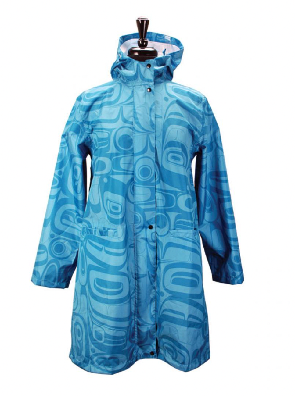 Kelly Robinson Raven Transforming Turquoise Rain Coat