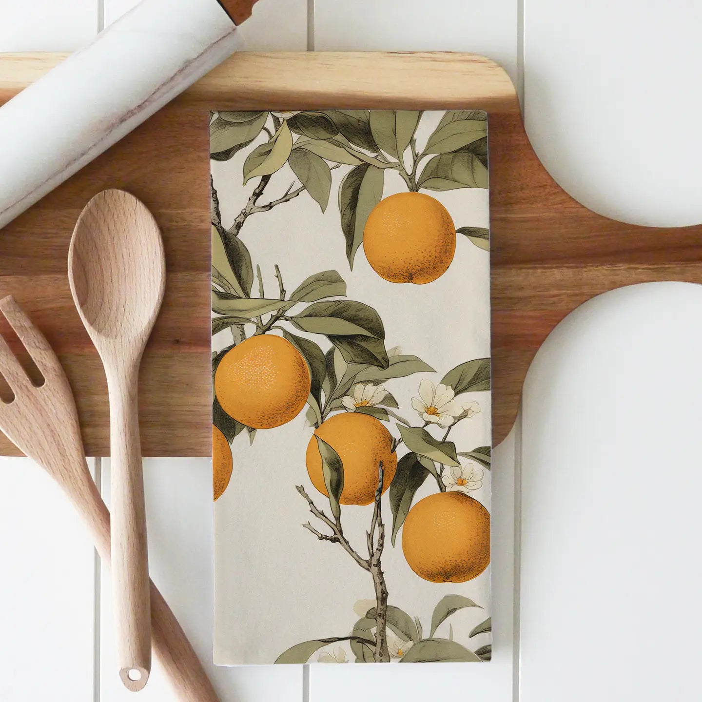 Vintage Orange Tea Towel