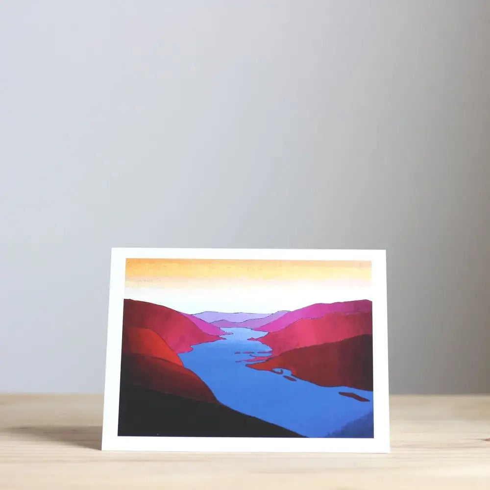 White Salmon Hood River Greeting Card