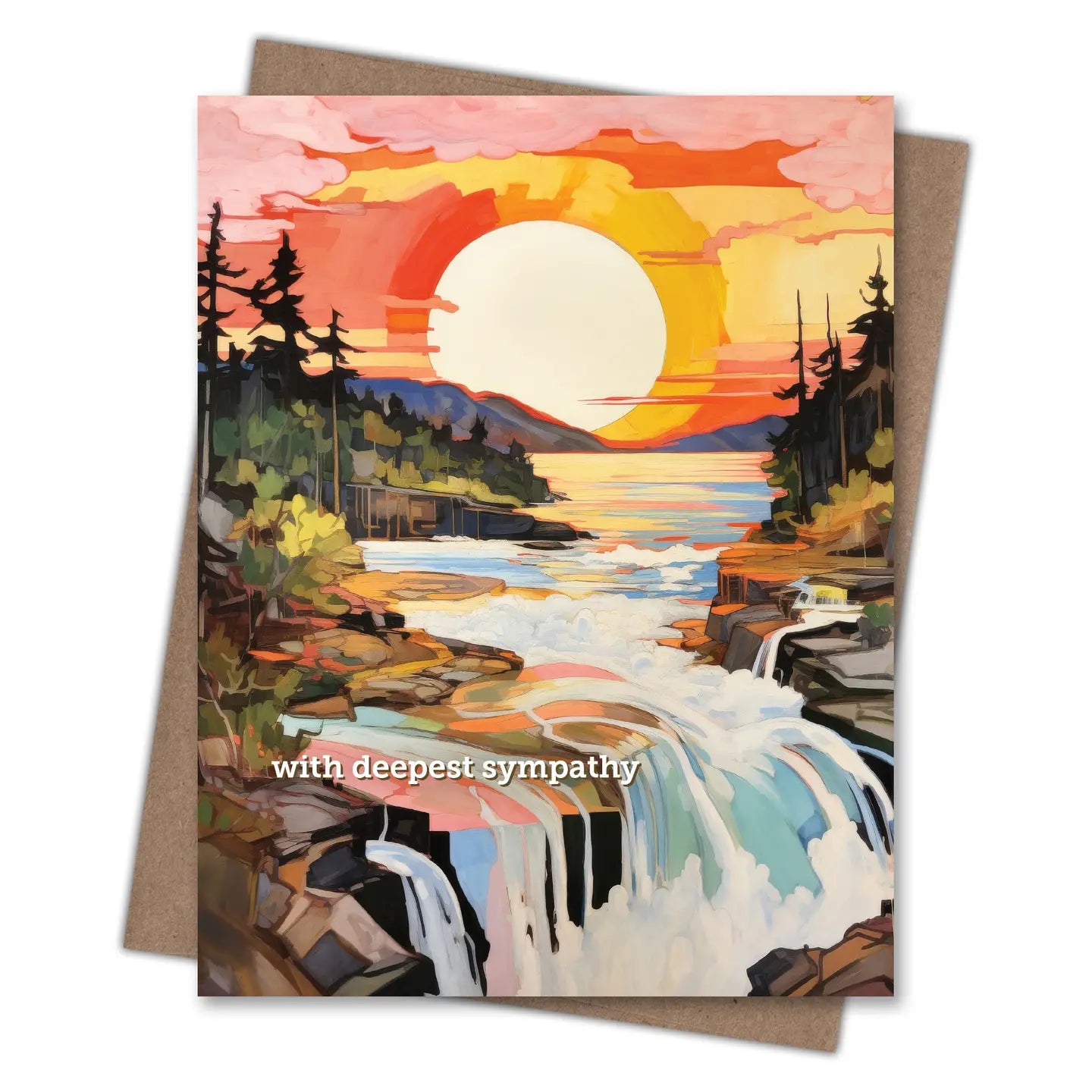Waterfall Sympathy Card