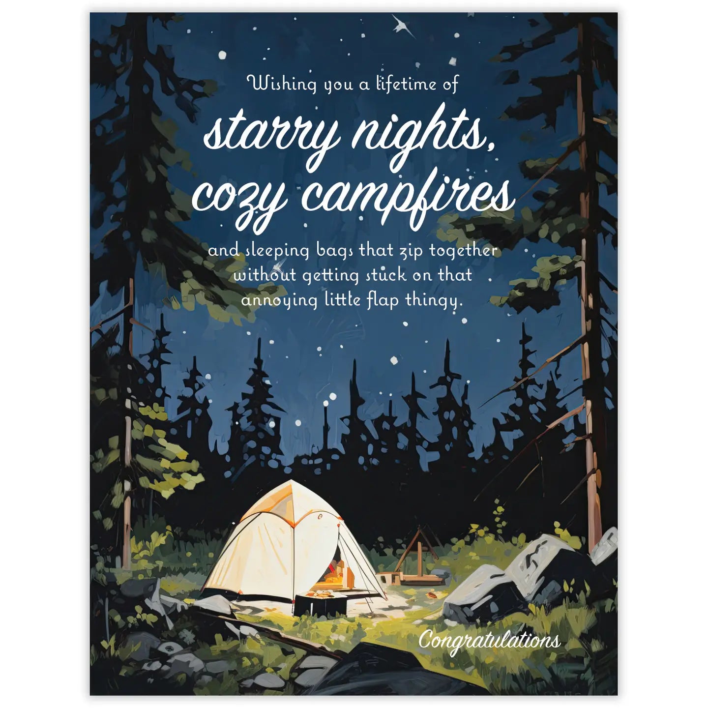 Starry Night Birthday Greeting Card