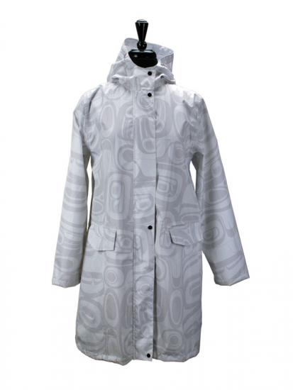 Kelly Robinson Raven Transforming White Rain Coat