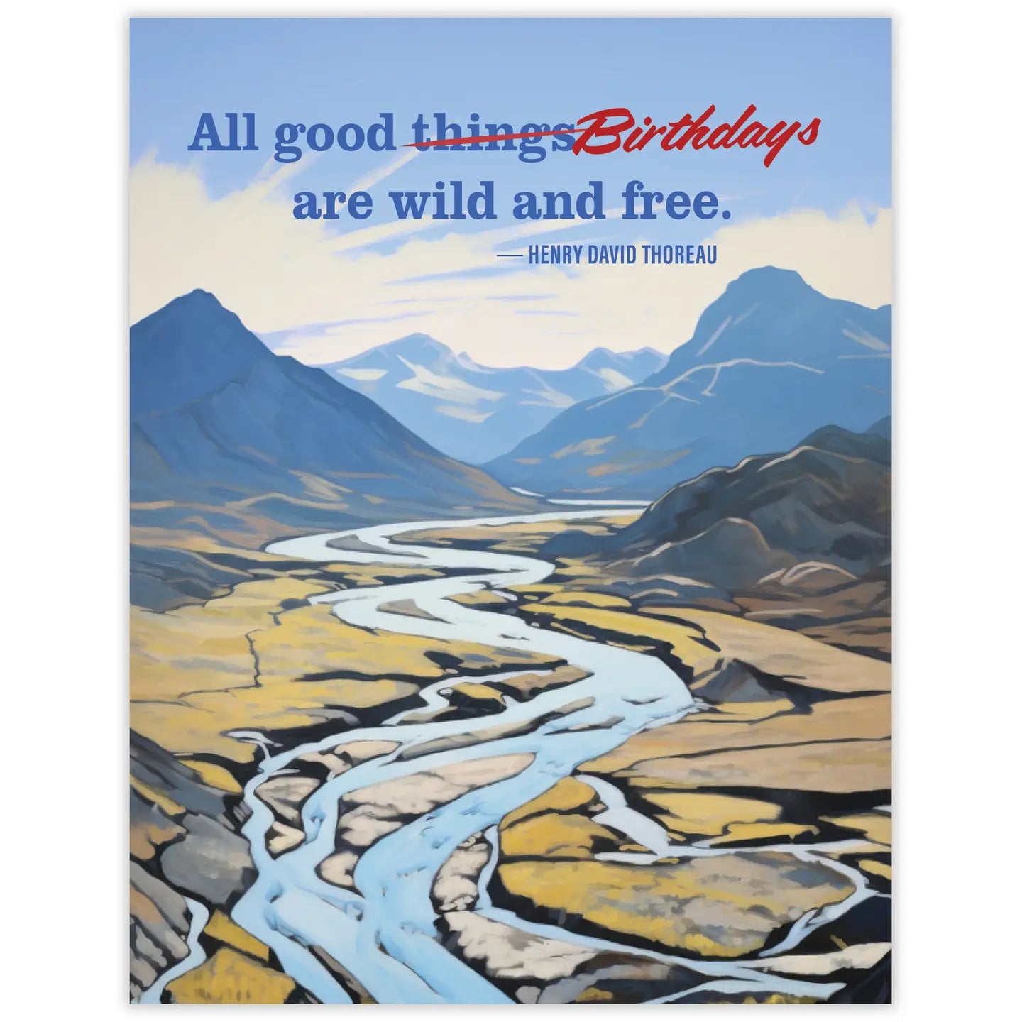 Wild and Free Birthday Card