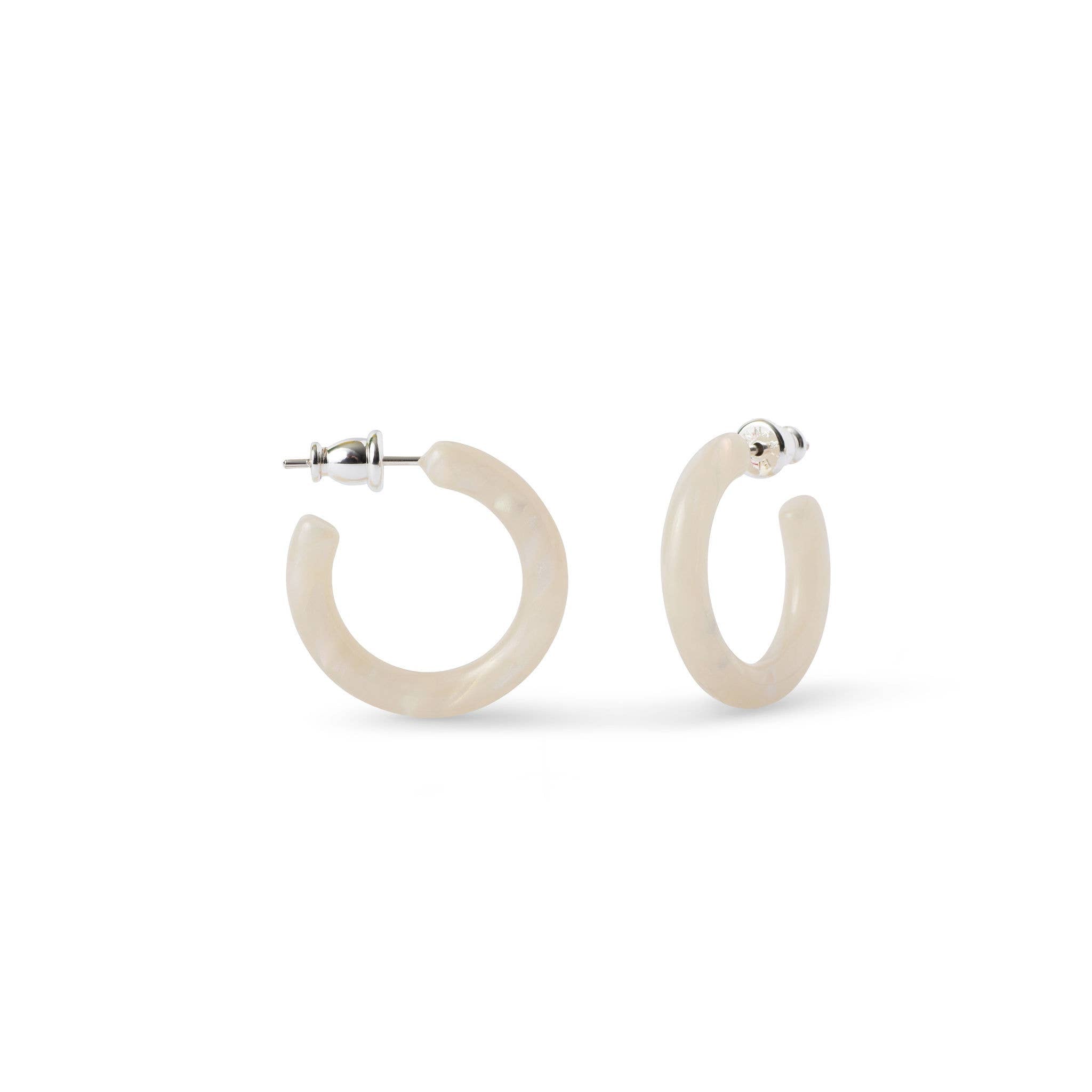 Ultra Mini Hoop Collection | Small Acetate Hoops: Dew Drop