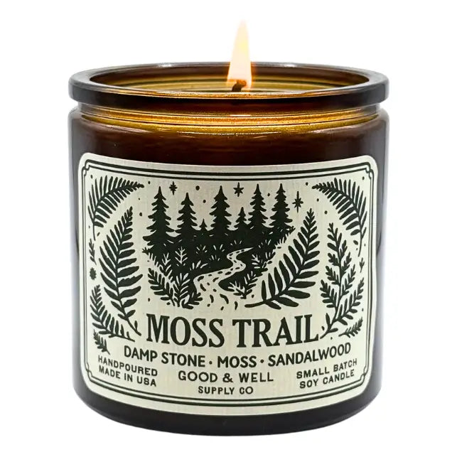 Moss Trail 9oz Soy Candle / Folk & Flame Spring