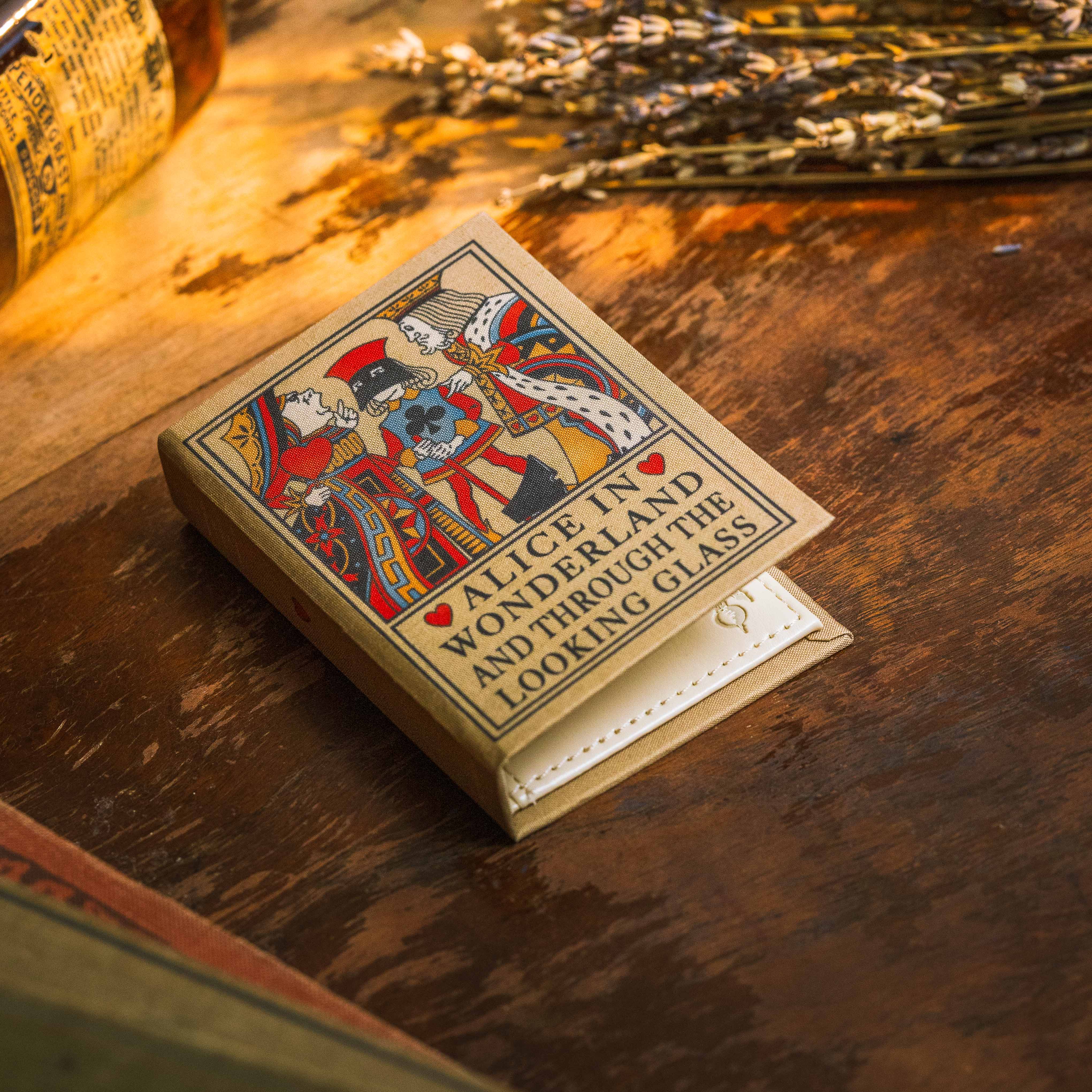 Alice in Wonderland, Through the Looking Glass by Lewis Carroll 1871 Book Wallet