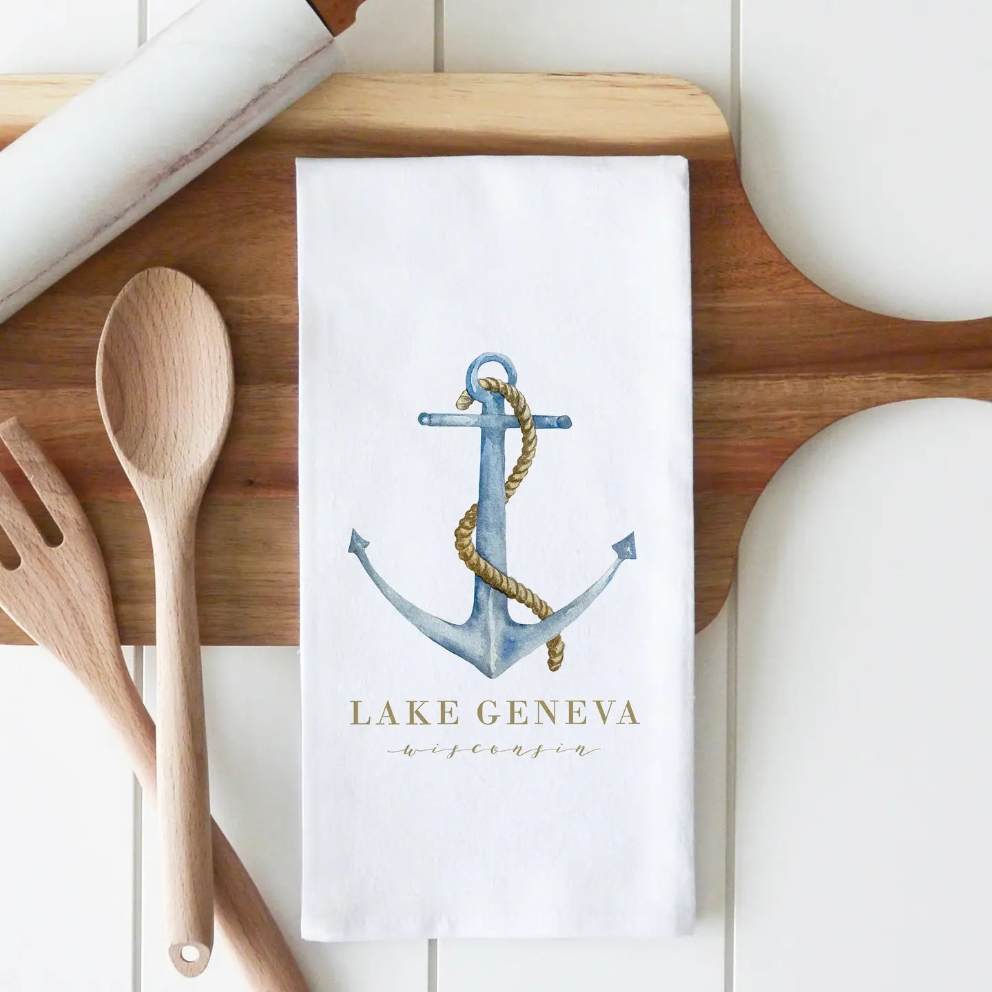 Port Townsend Anchor Tea Towel