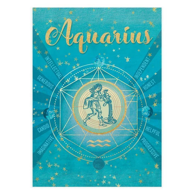 Zodiac Juniper Trail Greeting Card- Aquarius