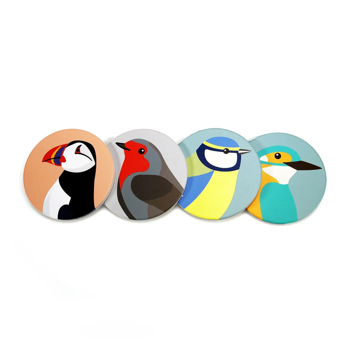 Set of Four Wild Bird Coasters