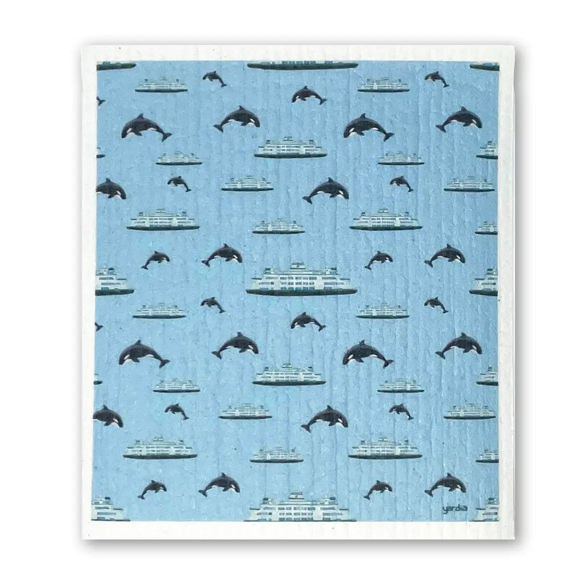 Ferry and Orca Sponge Cloth - Cellulose Dish Cloth
