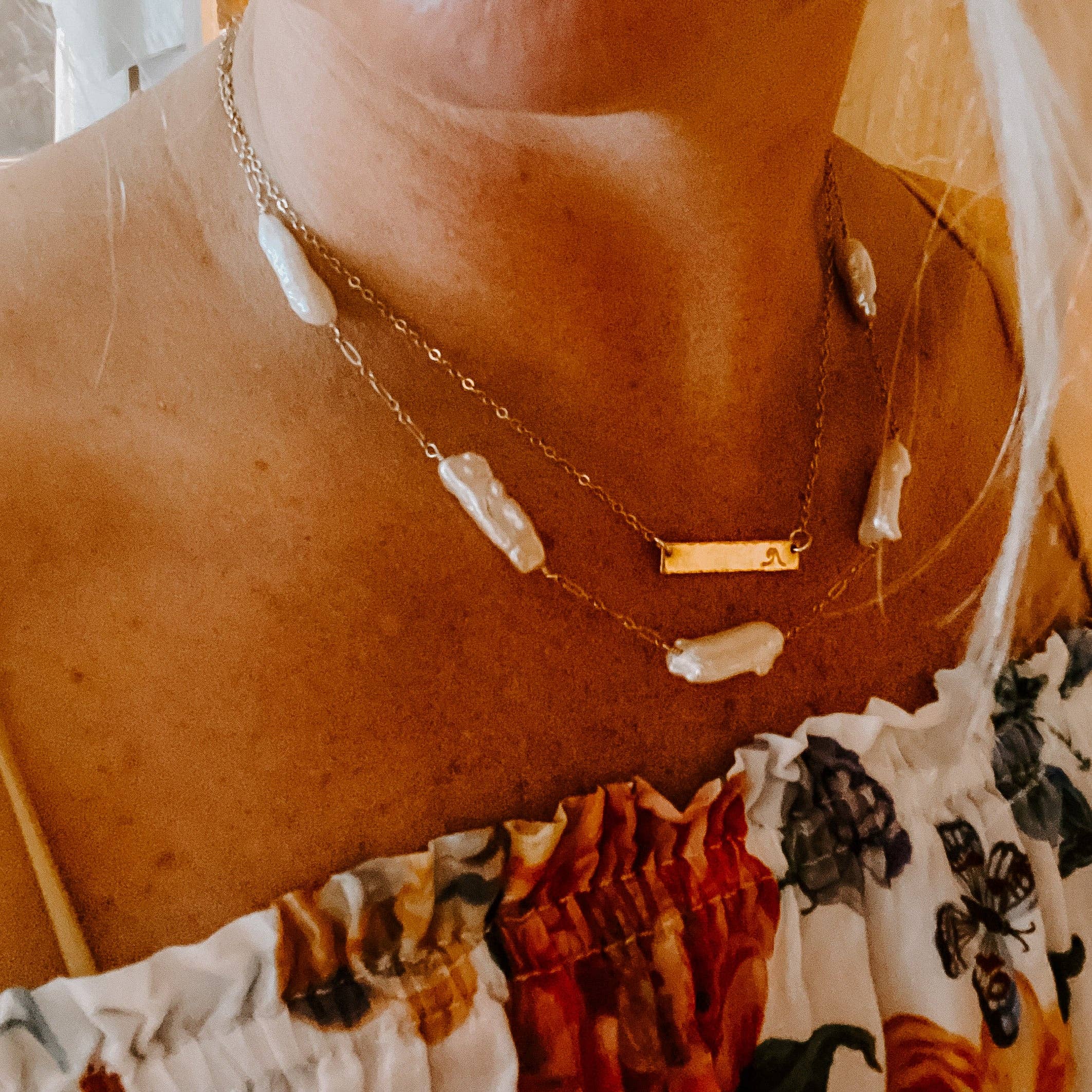 Five Island Necklace: 18" / 14k Gold Fill