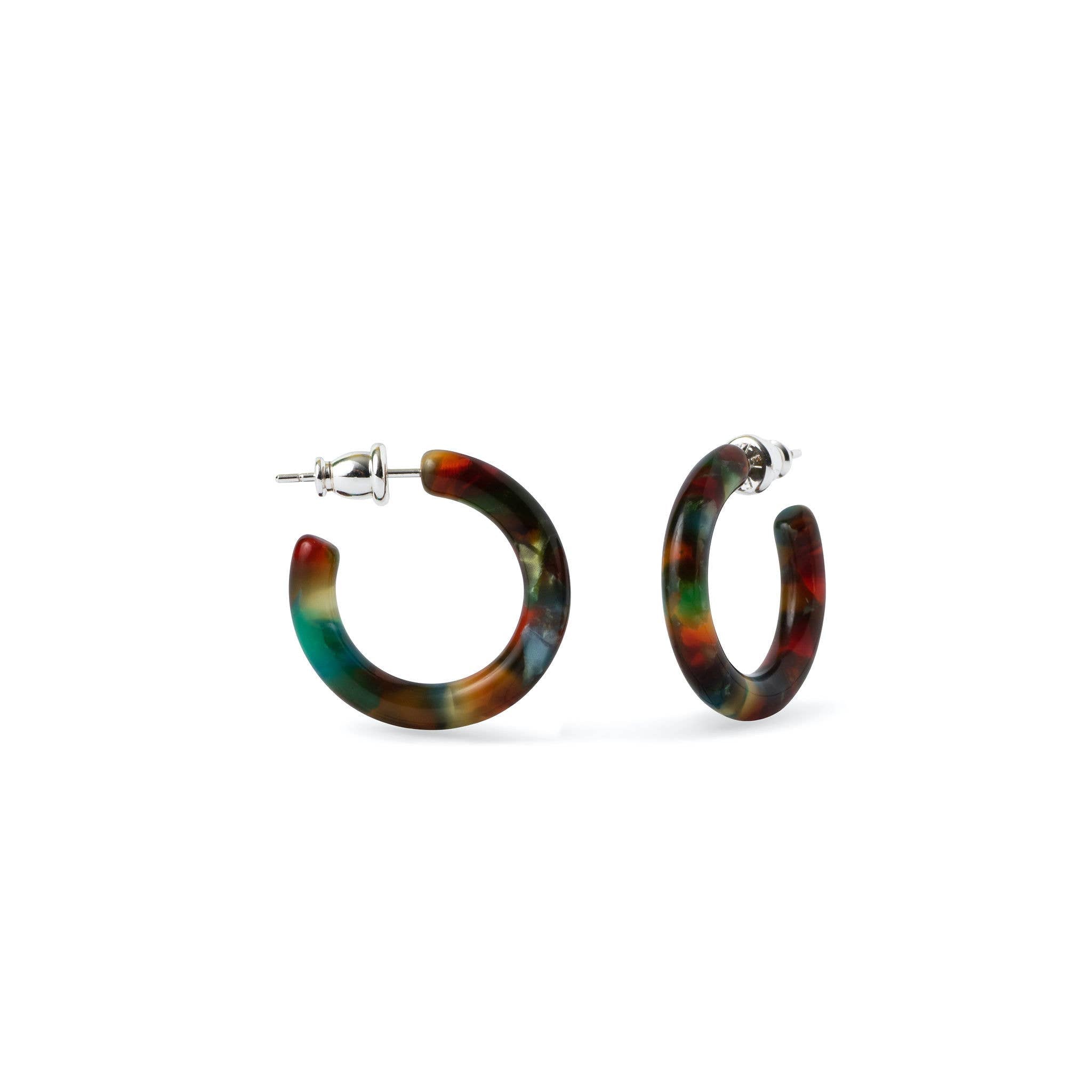Ultra Mini Hoop Collection | Small Acetate Hoops: Dew Drop