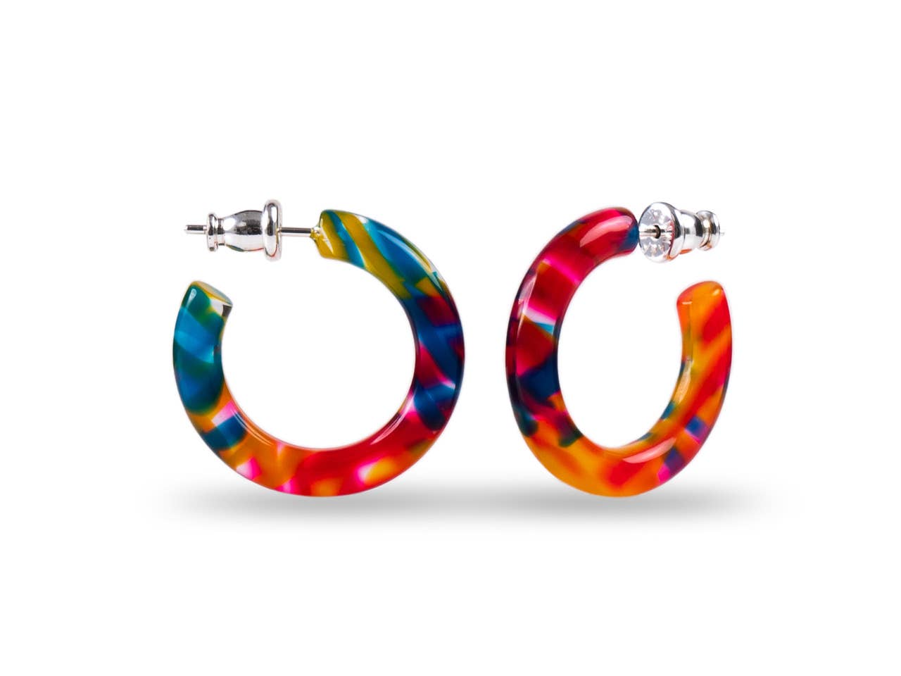 Ultra Mini Hoop Collection | Small Acetate Hoops: Parakeet