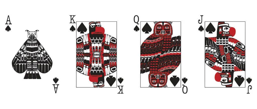 Unique Pacific Northwest Native American Art Playing Cards