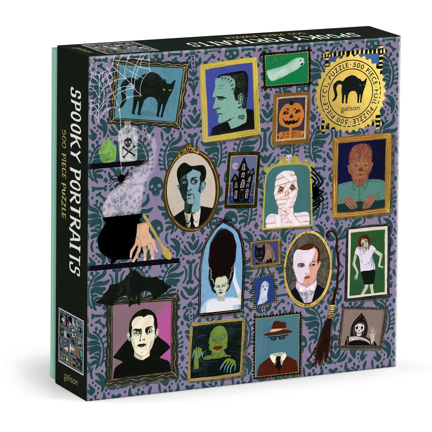 Spooky Portraits 500 Piece Foil Puzzle Chronicle Books