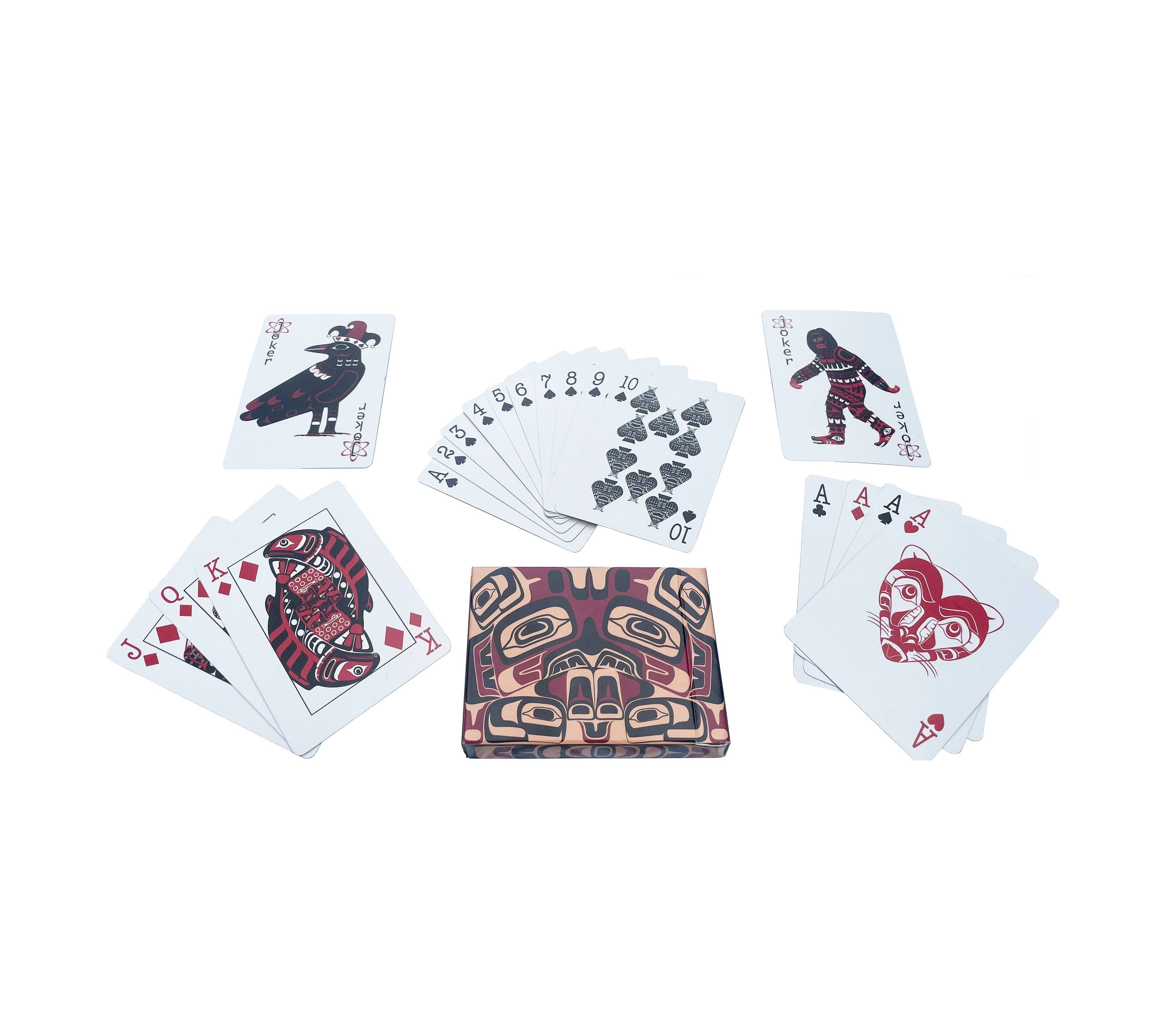 Unique Pacific Northwest Native American Art Playing Cards