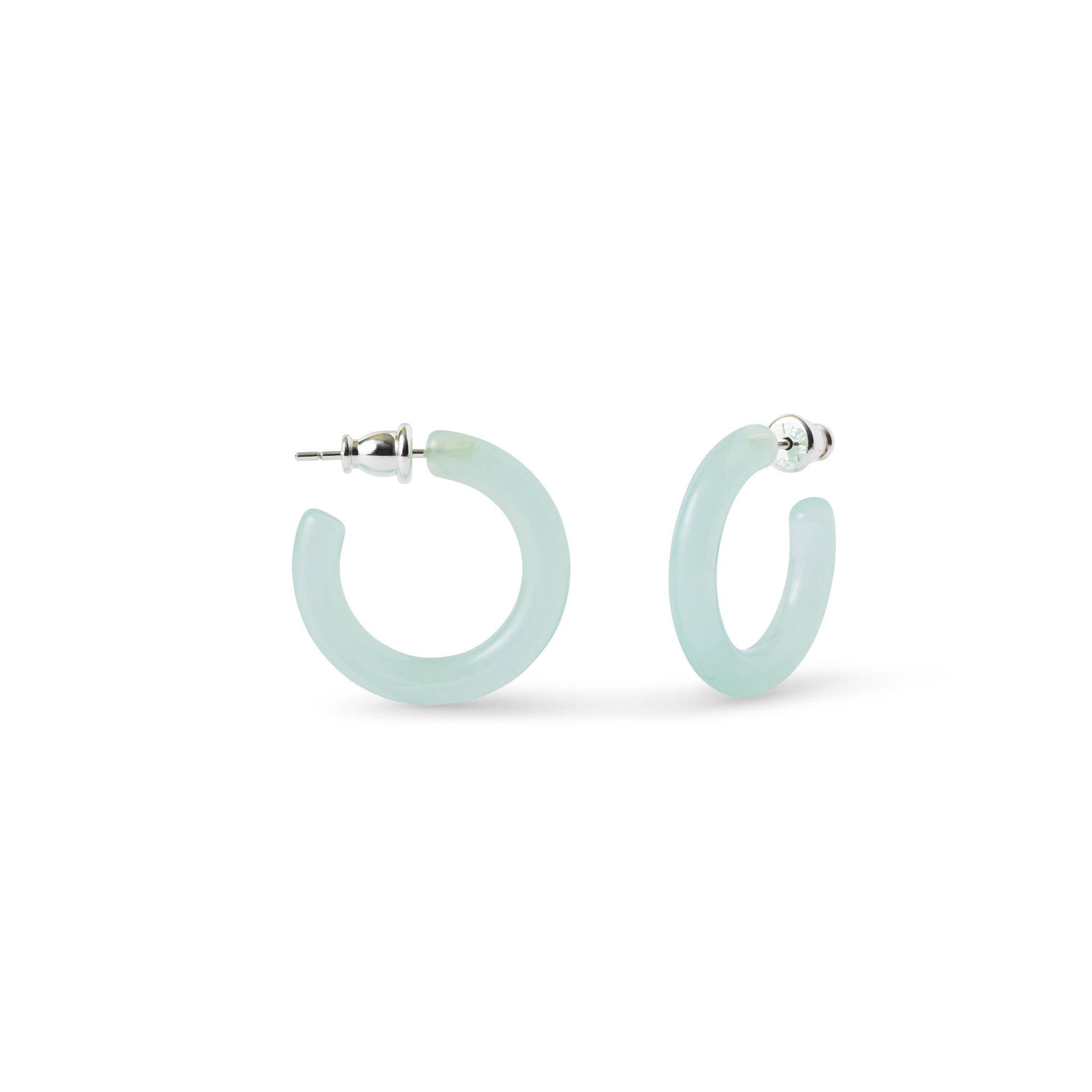 Ultra Mini Hoop Collection | Small Acetate Hoops: Dew Drop