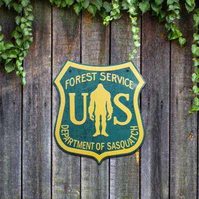 USFS Dept. of Sasquatch Road Sign - Forest Service