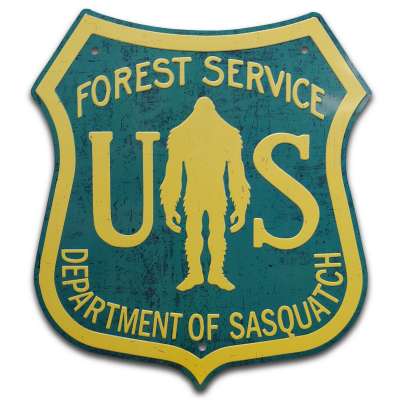 USFS Dept. of Sasquatch Road Sign - Forest Service