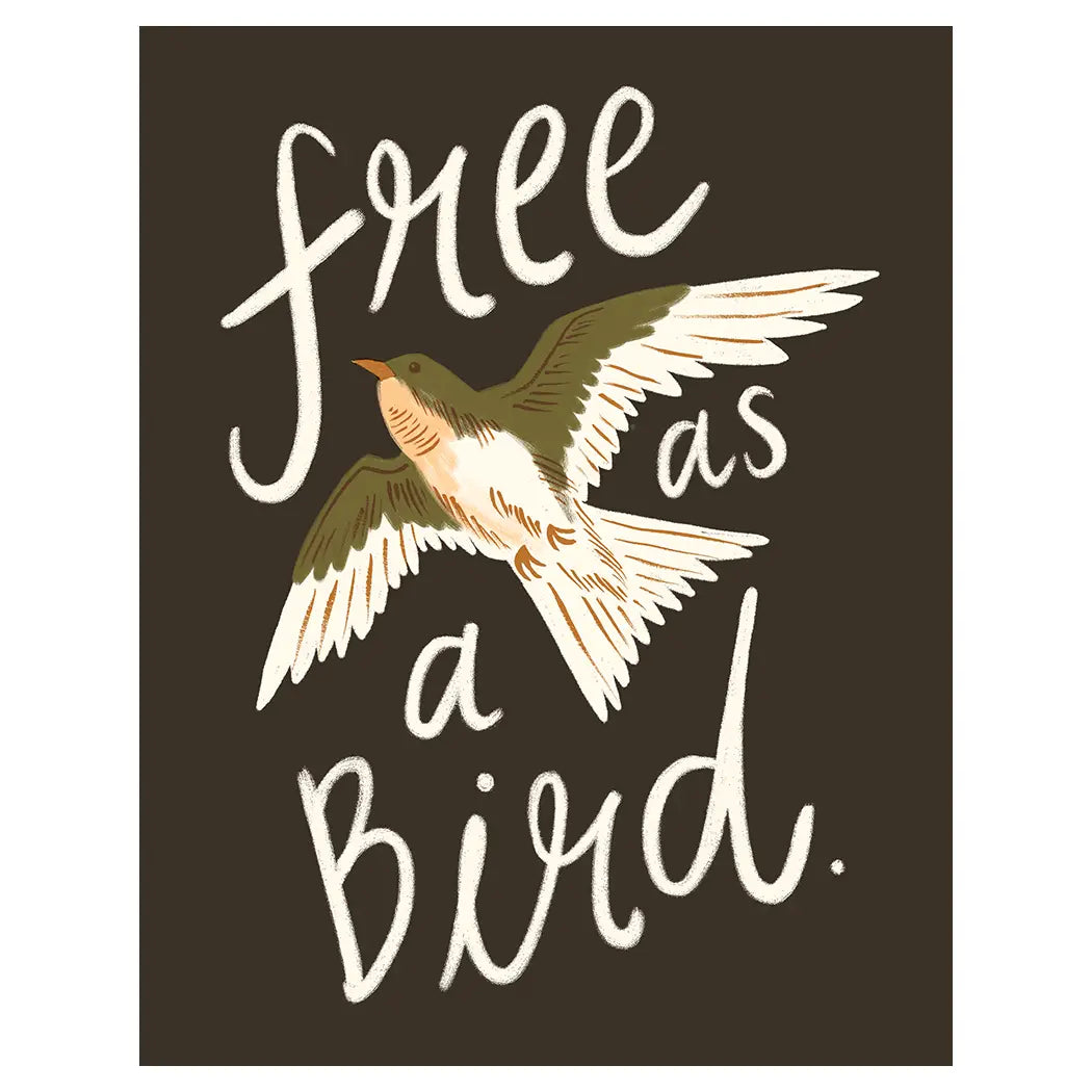 Free As a Bird Blank Card