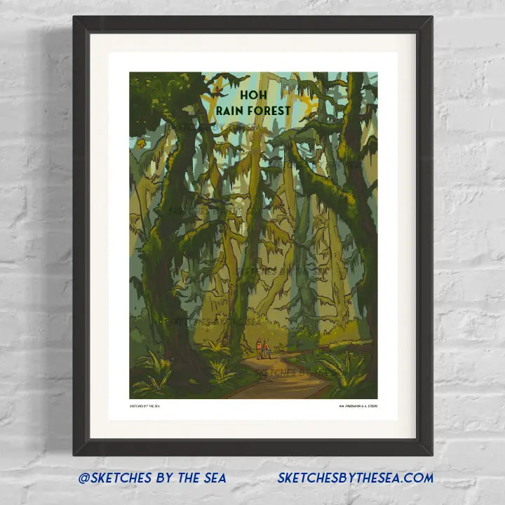 Hoh Rainforest Travel Poster